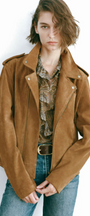 Nili Lotan Evel Biker Suede Jacket at Romi Boutique