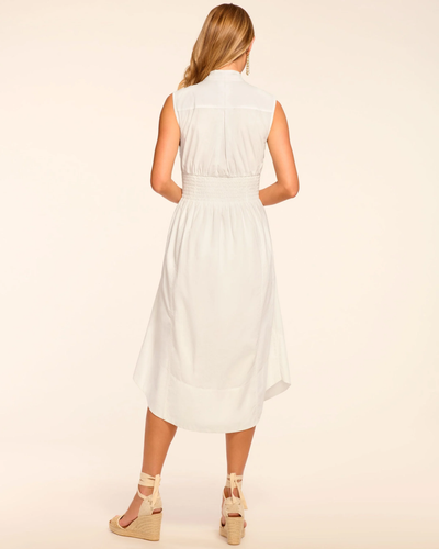 MEG SLEEVELESS MIDI DRESS IN WHITE