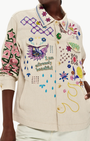 Me369 BRIANN EMBROIDERED DENIM at Romi Boutique