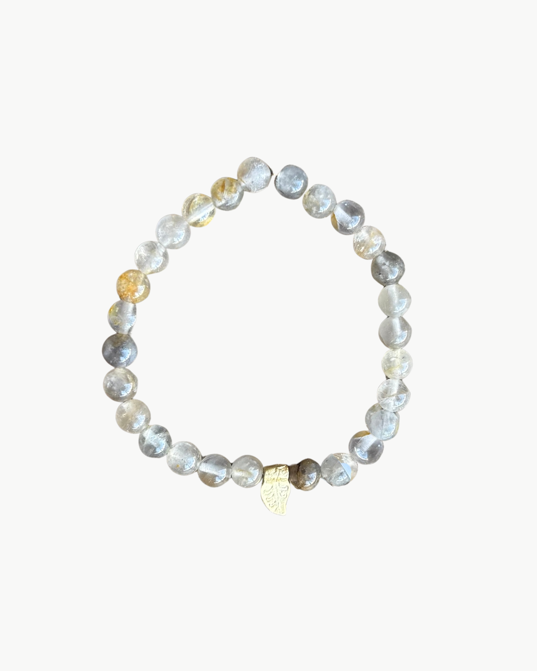 CHARM BRACELET IN CLEAR/TAUPE MULTI