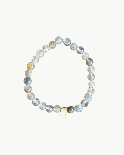 CHARM BRACELET IN CLEAR/TAUPE MULTI