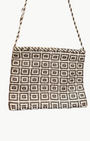 Dragon Diffusion POCHETTE PARIMULA IN PEARL/DARK BROWN at Romi Boutique