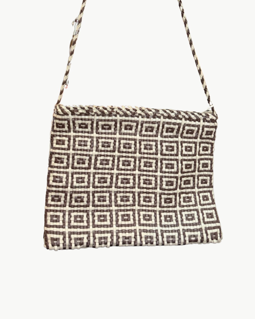 Dragon Diffusion POCHETTE PARIMULA IN PEARL/DARK BROWN at Romi Boutique