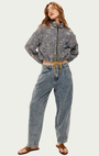Me369 IVY CROPPED HIGH NECK ZIP at Romi Boutique