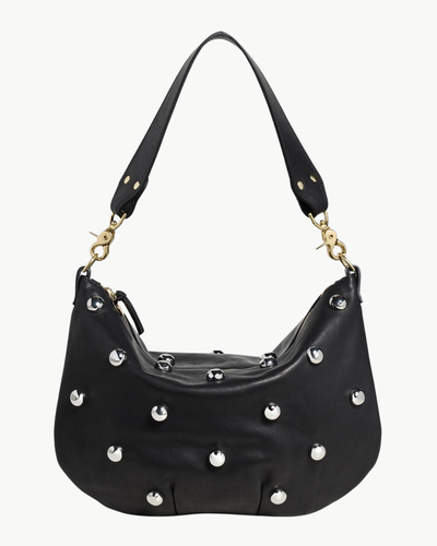 MOYEN MESSENGER W/ STUDS IN BLACK/NATURELLE