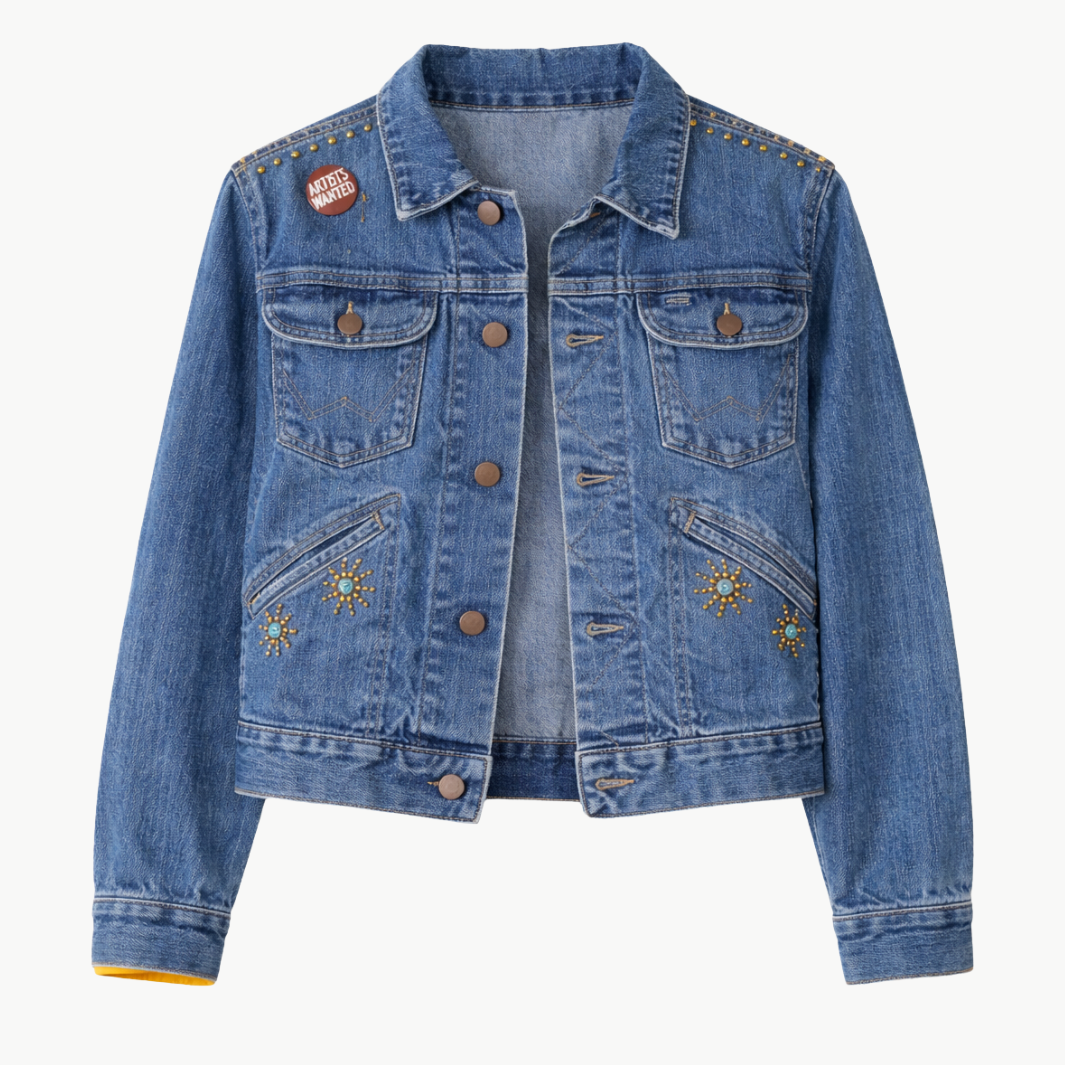FREECITY RTU 1974 SUPERVINTAGE TURQUOISE STAR HOMESTUD JACKET at Romi Boutique