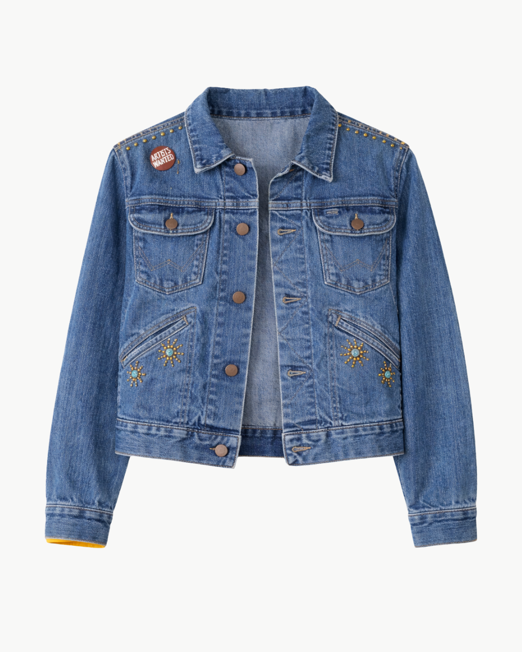 FREECITY RTU 1974 SUPERVINTAGE TURQUOISE STAR HOMESTUD JACKET at Romi Boutique