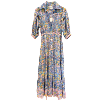 BLAIR MAXI IN BLUE YELLOW PRINT