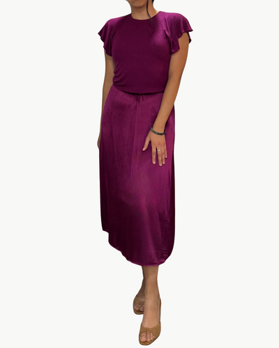 MERYL MIDI DRESS IN RUBY - Romi Boutique