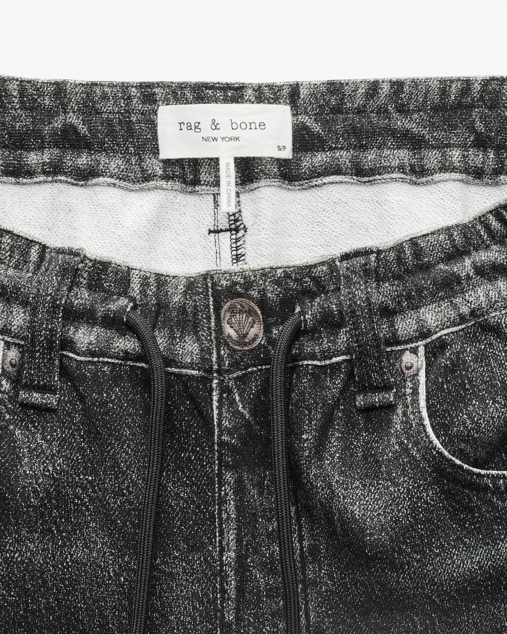 MIRAMAR WIDE-LEG TRACK PANTS IN WASHED BLACK