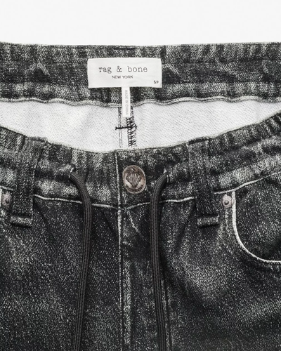 MIRAMAR WIDE-LEG TRACK PANTS IN WASHED BLACK