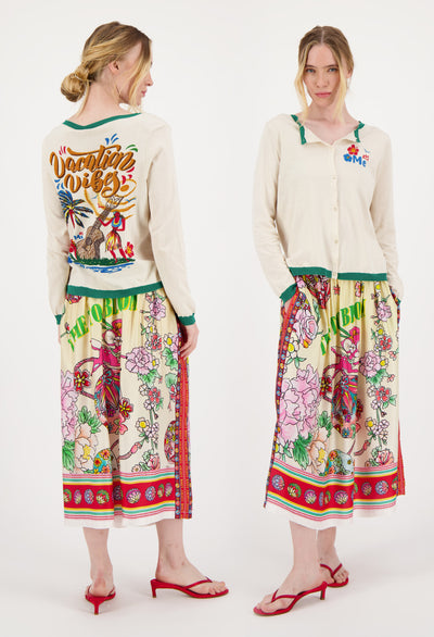 JAN COTTON CARDIGAN IN GUITAR - Romi Boutique