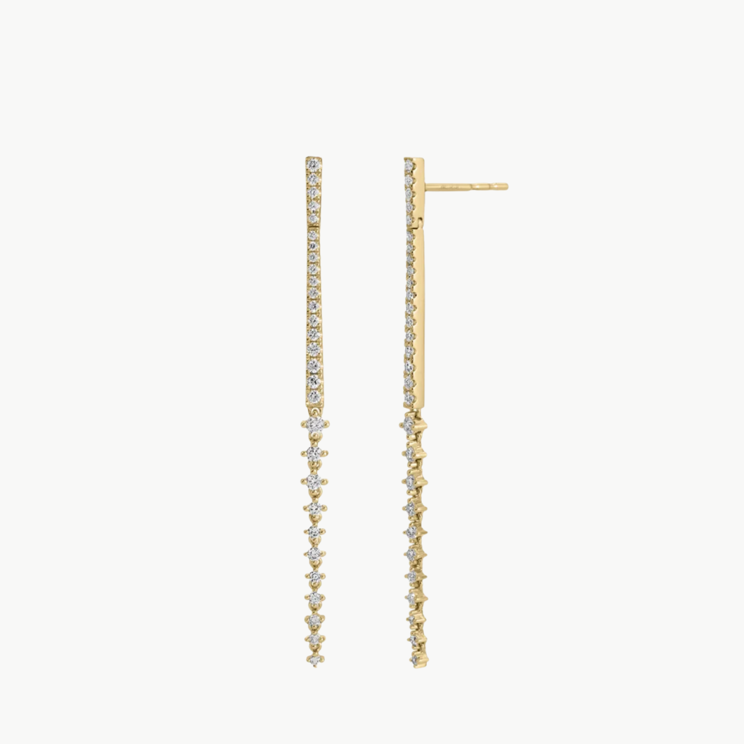 EF Collection Diamond Duster Drop Earrings at Romi Boutique