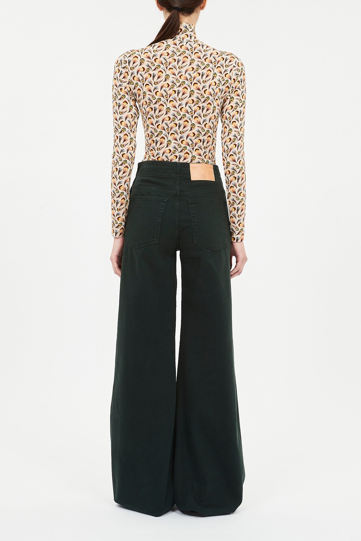AURELIA JERSEY LONG SLEEVE TURTLENECK TOP IN SWAN