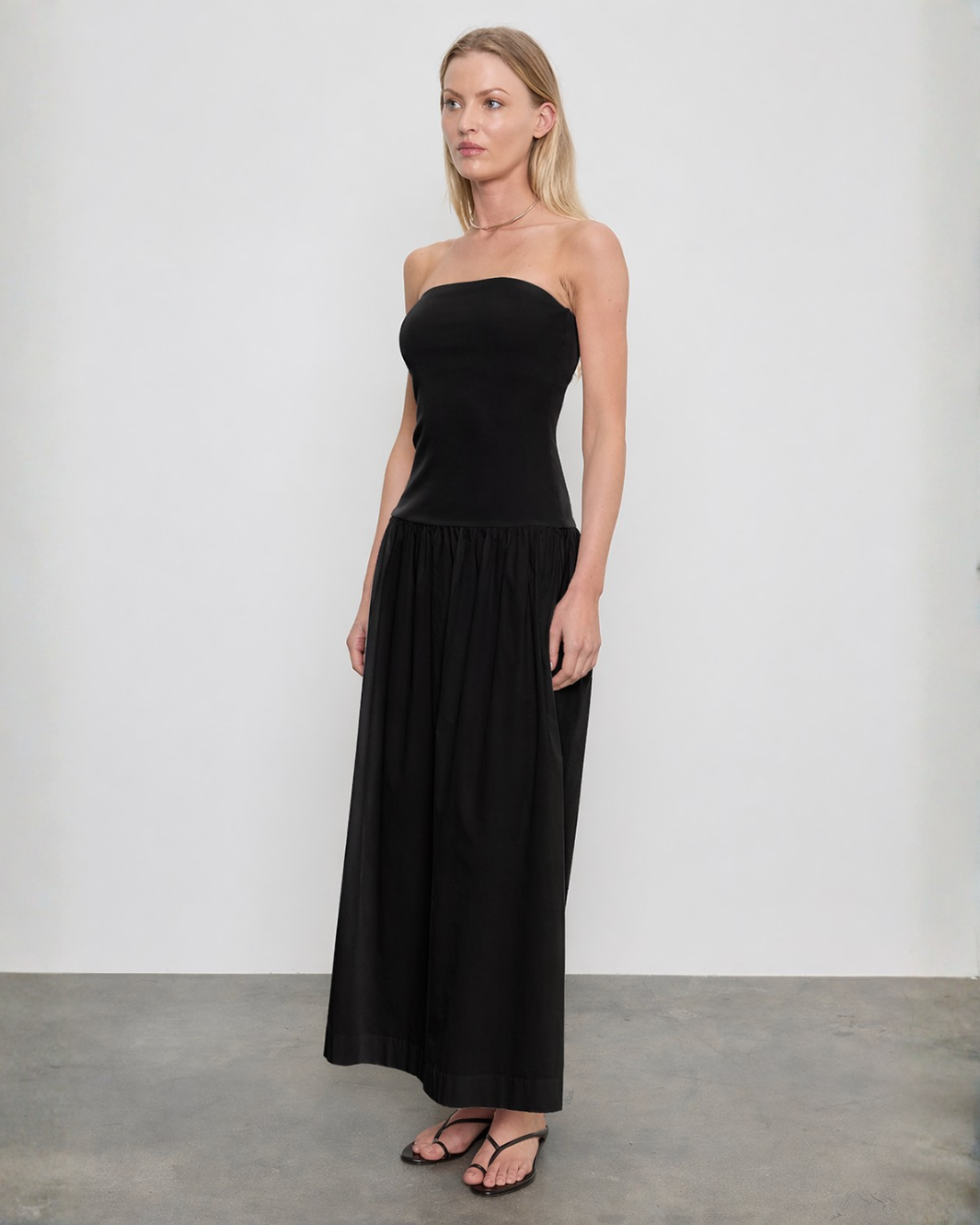 Enza Costa Cotton Bandeau Dress at Romi Boutique