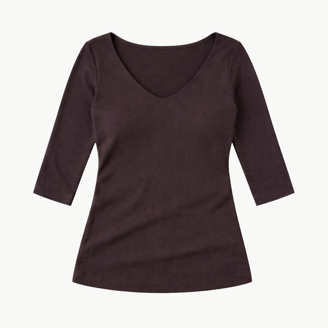 Michael Stars ANGELINA SHINE V-NECK TEE at Romi Boutique