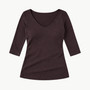 Michael Stars Angelina Shine V-Neck Tee at Romi Boutique