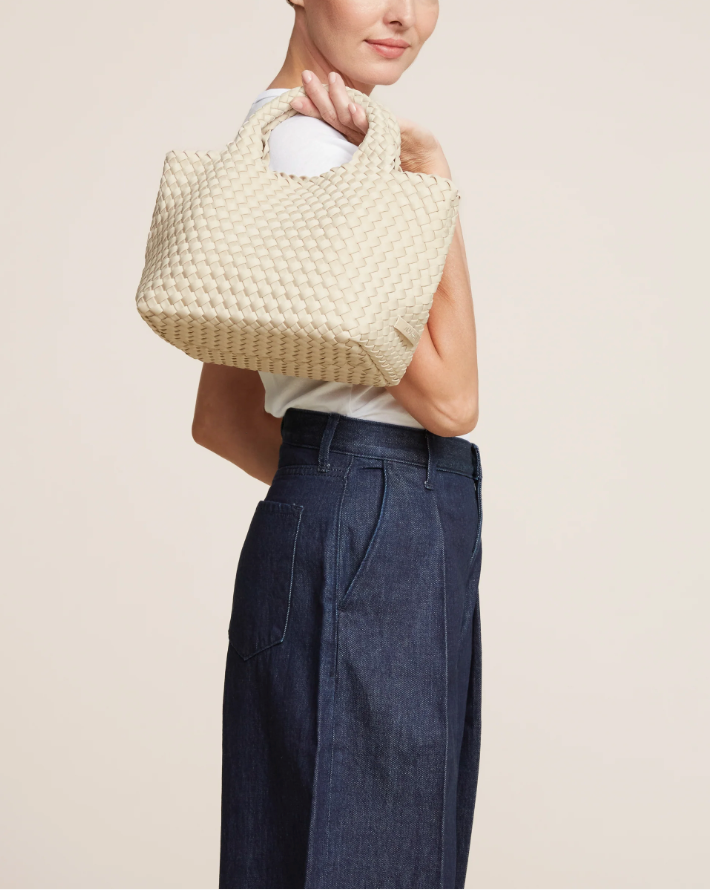 ST. BARTHS SMALL TOTE IN ECRU - Romi Boutique