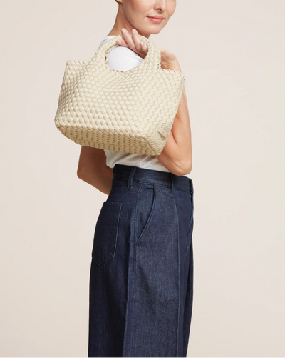 ST. BARTHS SMALL TOTE IN ECRU - Romi Boutique