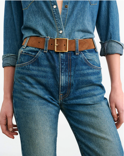 MARCELA BELT IN MARTORA WITH ANTIQUE GOLD BUCKLE