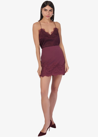 RACER CHARMEUSE CAMI IN BLACKBERRY