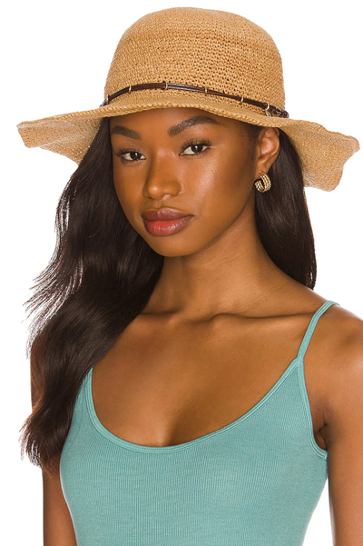 ROLLABLE CRUISE BUCKET HAT IN NATURAL - Romi Boutique