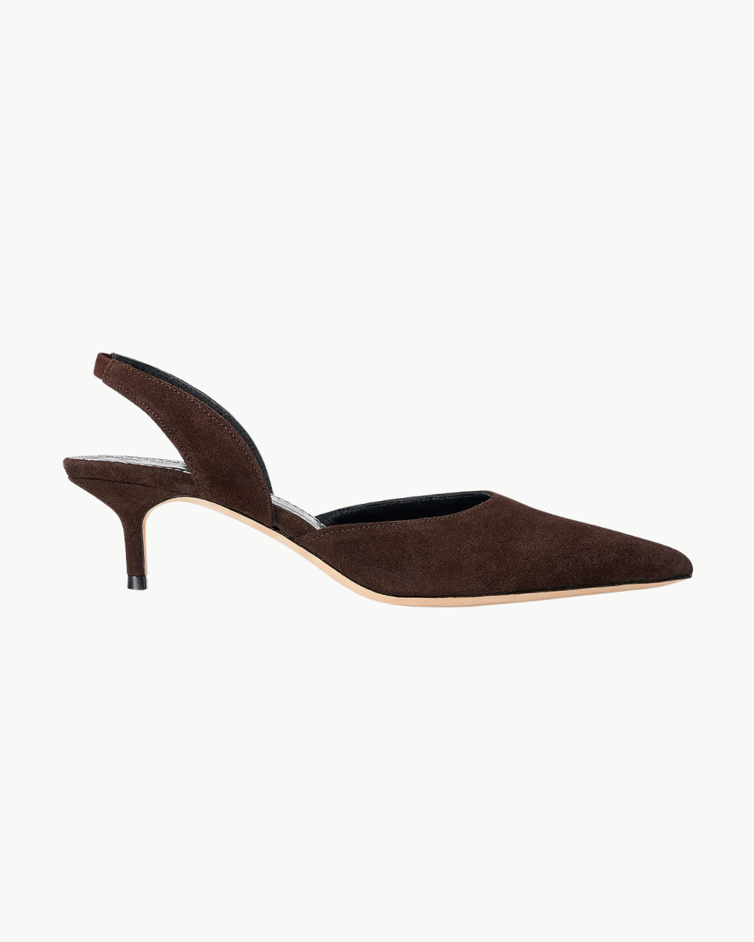 Staud SEBASTIAN SLINGBACK IN SUEDE ESPRESSO at Romi Boutique