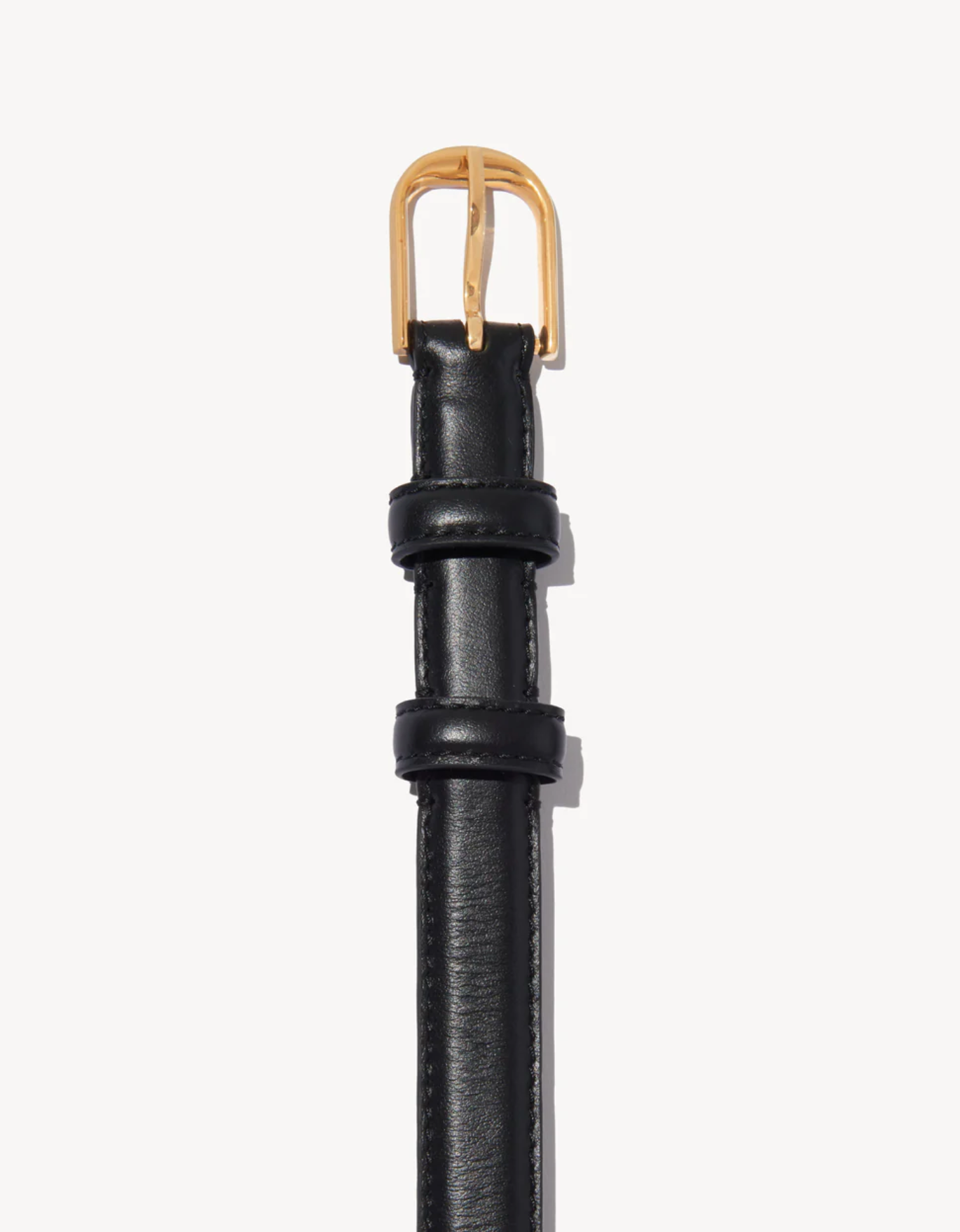 JANE BELT IN BLACK W/ BRASS BUCKLE
