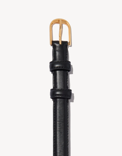 JANE BELT IN BLACK W/ BRASS BUCKLE