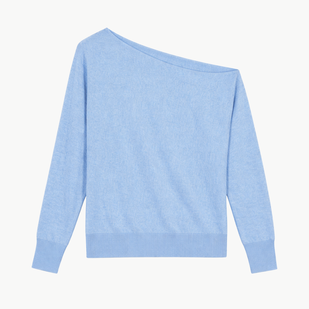 Minnie Rose COTTON CASHMERE OFF THE SHOULDER TOP at Romi Boutique