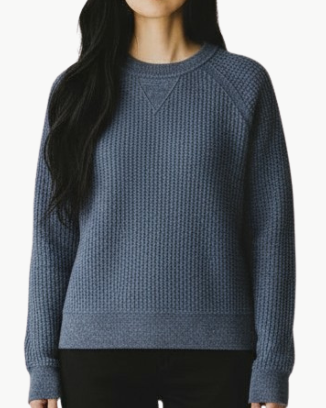 THERMAL SWEATSHIRT IN RIVERWASH