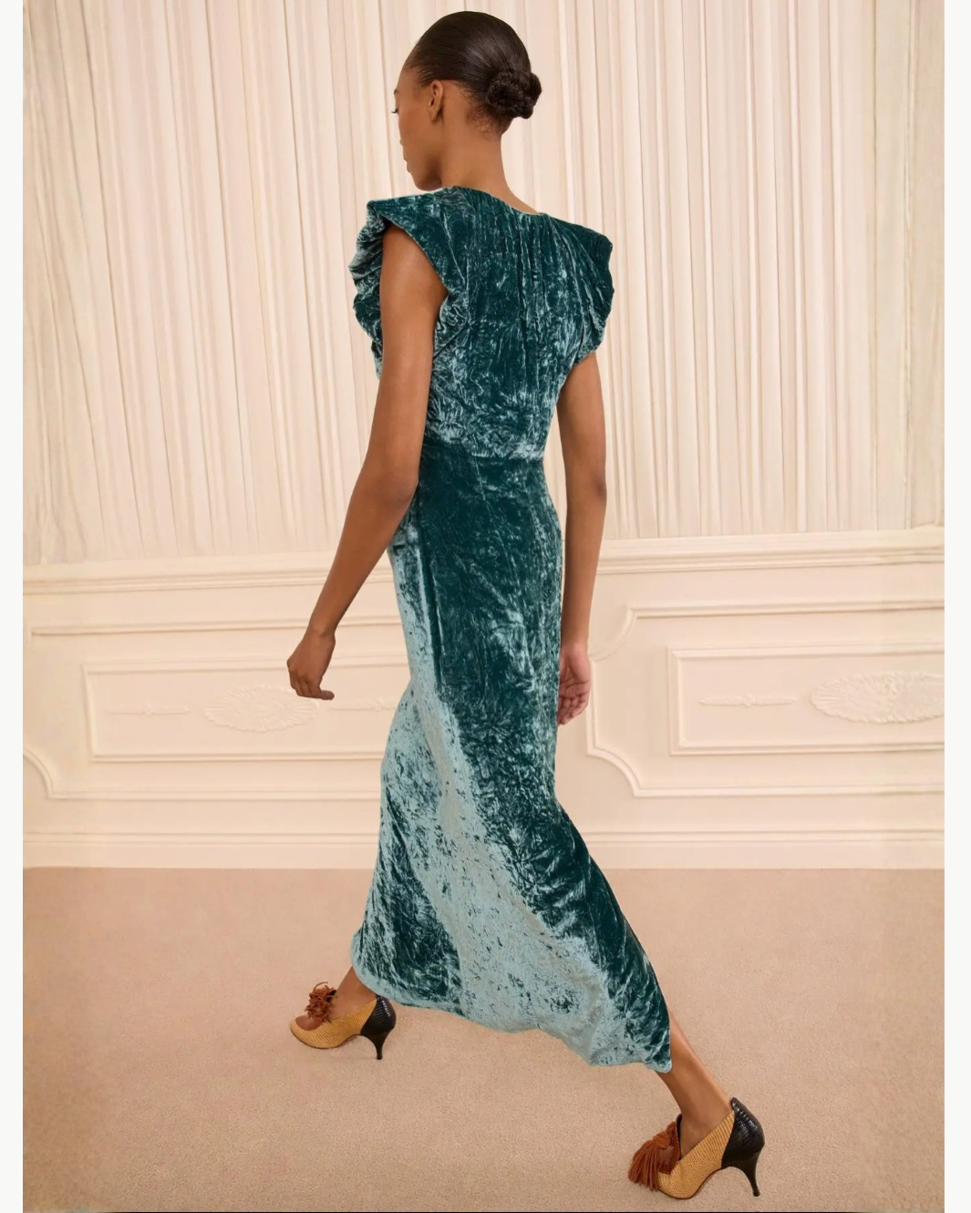 Astra V-Neck Velvet Dress