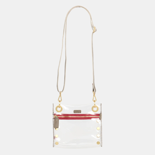 TONY SML IN CLEAR PEW/BRUSHED GOLD RED ZIP