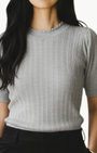 Ulla Johnson GEMMA SHORT SLEEVE KNIT TOP at Romi Boutique
