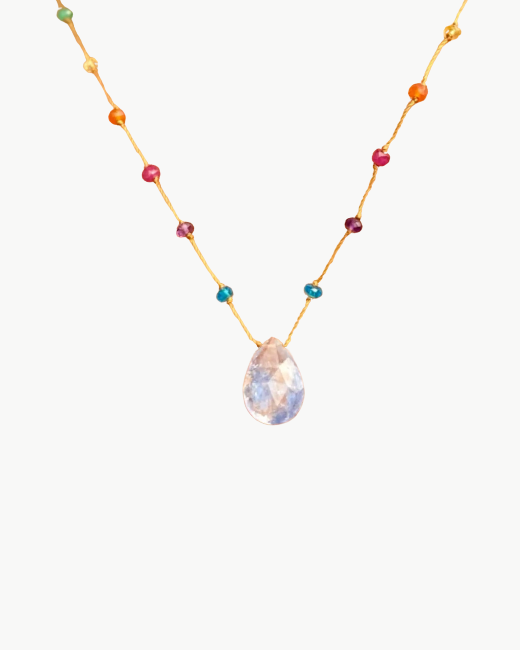 Amalia DUMORTIERITE IN RAINBOW DROP at Romi Boutique