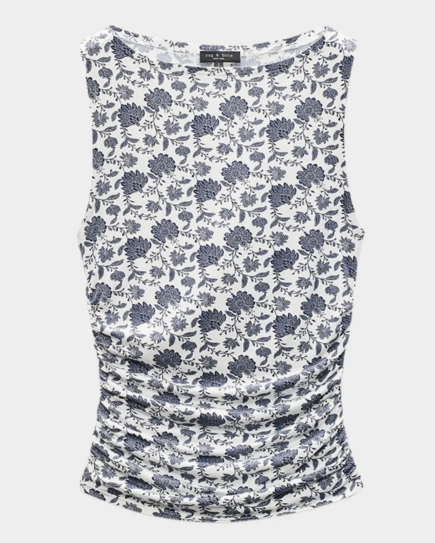 LUCA PRINTED SHIRRED TANK IN SALUTE MULTI