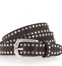 B. Belt STINA STAR EMBOSSED BELT IN BROWN at Romi Boutique