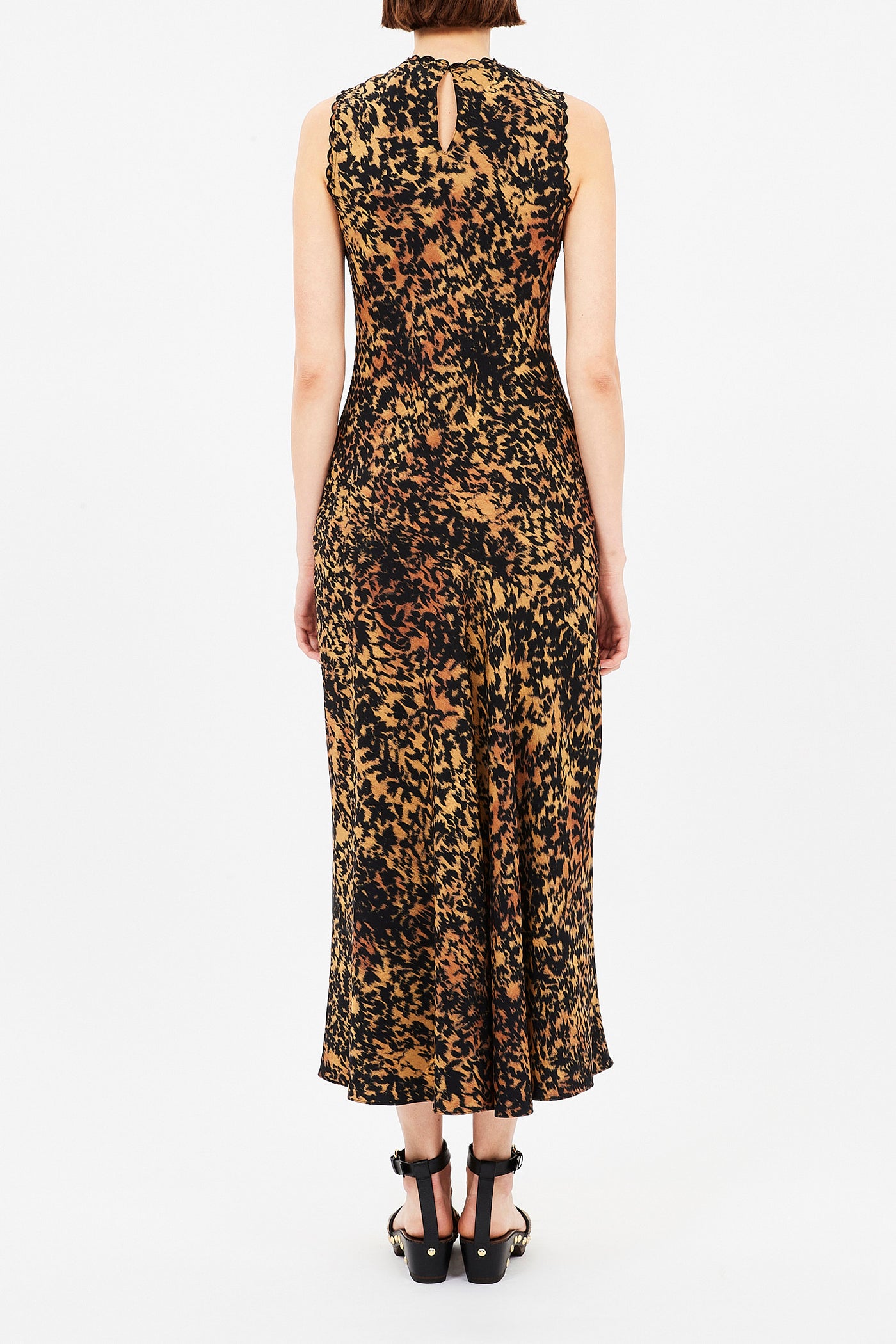 CLEA SLEEVELESS BIAS MIDI DRESS IN SAVANNAH