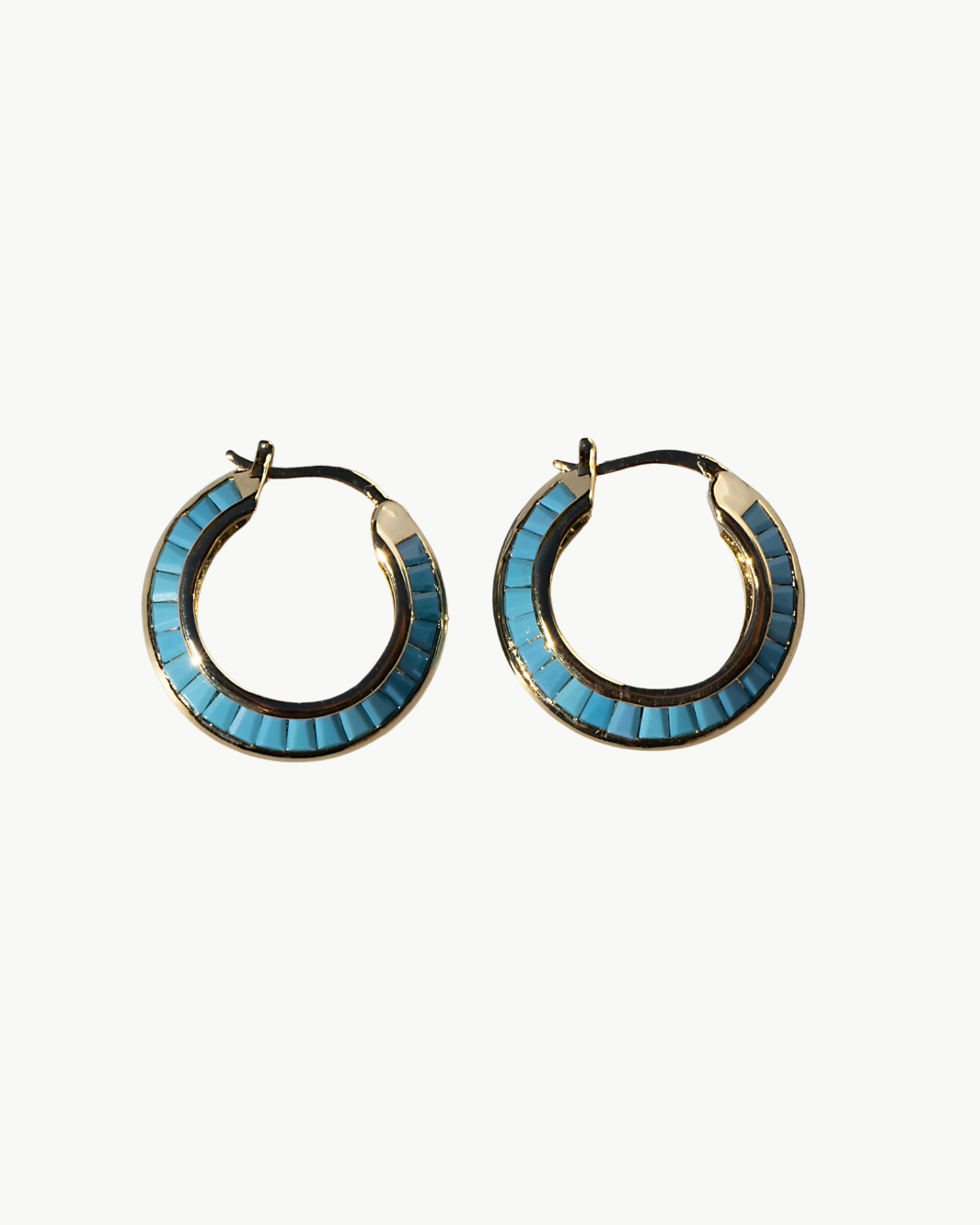 Native Gem RAZOR EDGE HOOPS at Romi Boutique