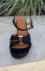 CHIE MIHARA KELOCA SANDAL IN BLACK JEEP at Romi Boutique