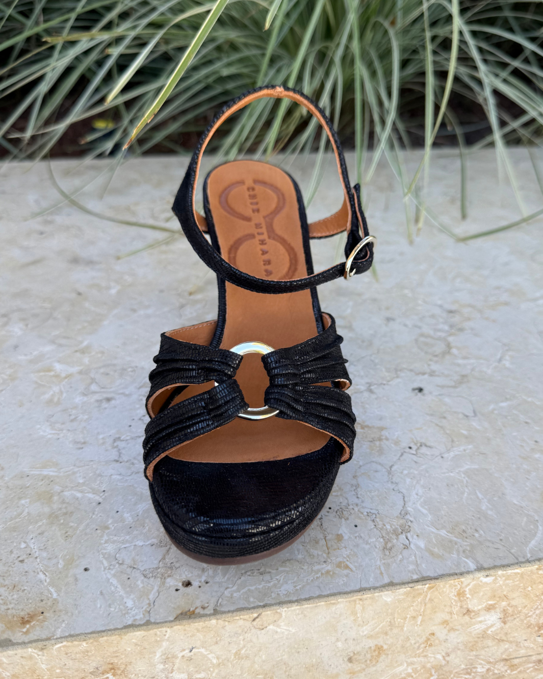 CHIE MIHARA KELOCA SANDAL IN BLACK JEEP at Romi Boutique