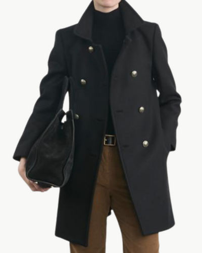 RORI PEACOAT IN BLACK