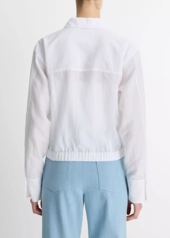 SUMMER SHIRT JACKET IN OPTIC WHITE