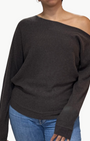 Minnie Rose CASHMERE OFF THE SHOULDER TOP at Romi Boutique