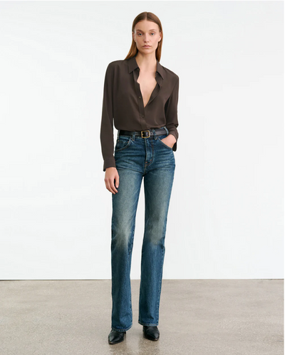SIMONE SHIRT IN CHOCOLATE BROWN
