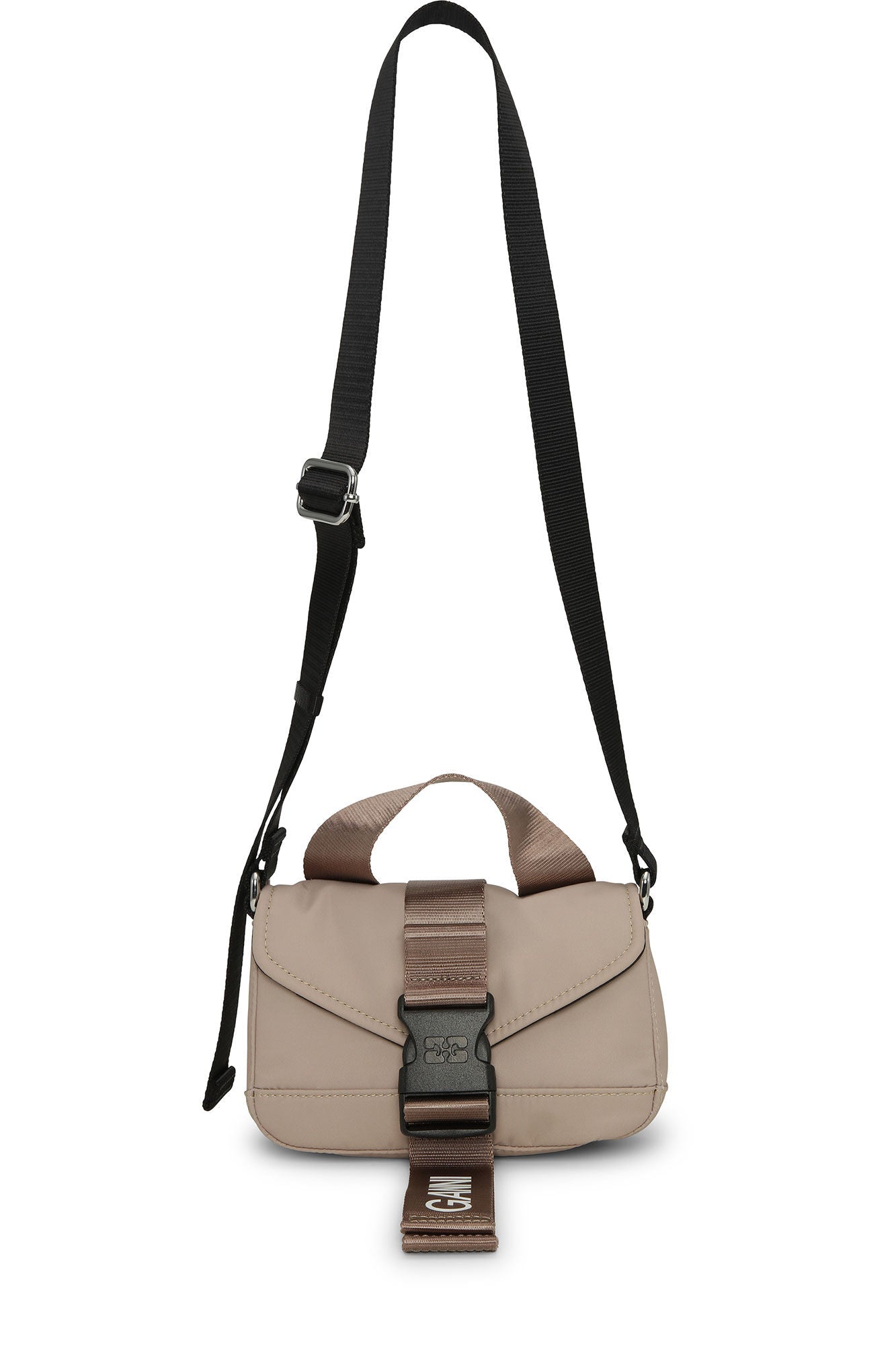 RECYCLED TECH MINI SATCHEL BAG IN OYSTER GRAY - Romi Boutique