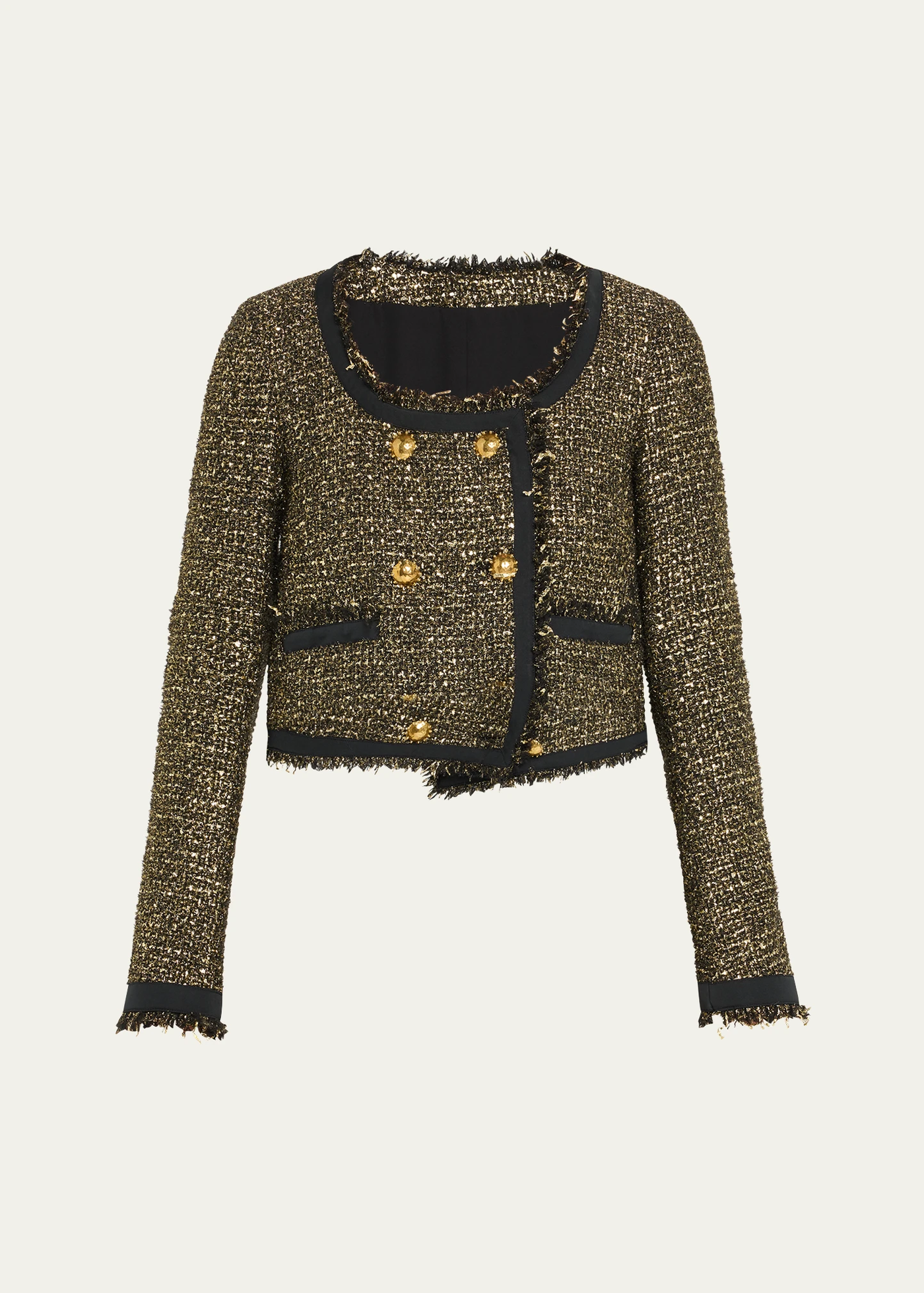ANISA TWEED U-NECK JACKET IN TAPESTRY