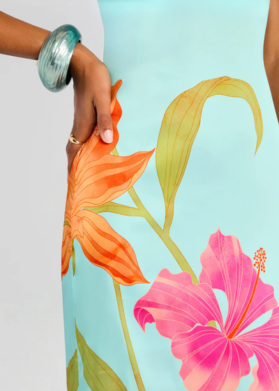 VIVI DRESS IN AQUA PRIMAVERA - Romi Boutique