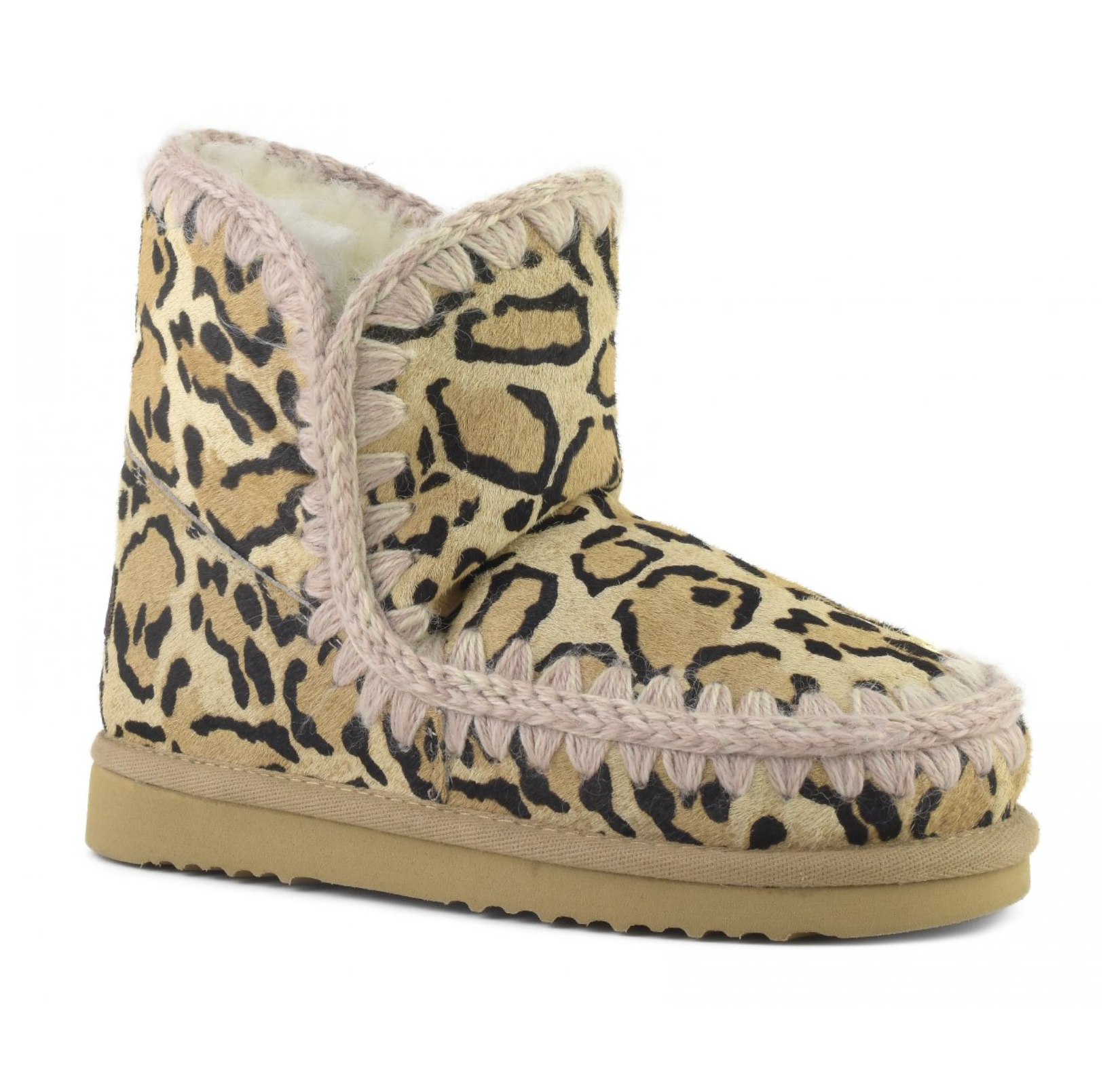 Mou ESKIMO IN BIG LEOPARD SAND at Romi Boutique