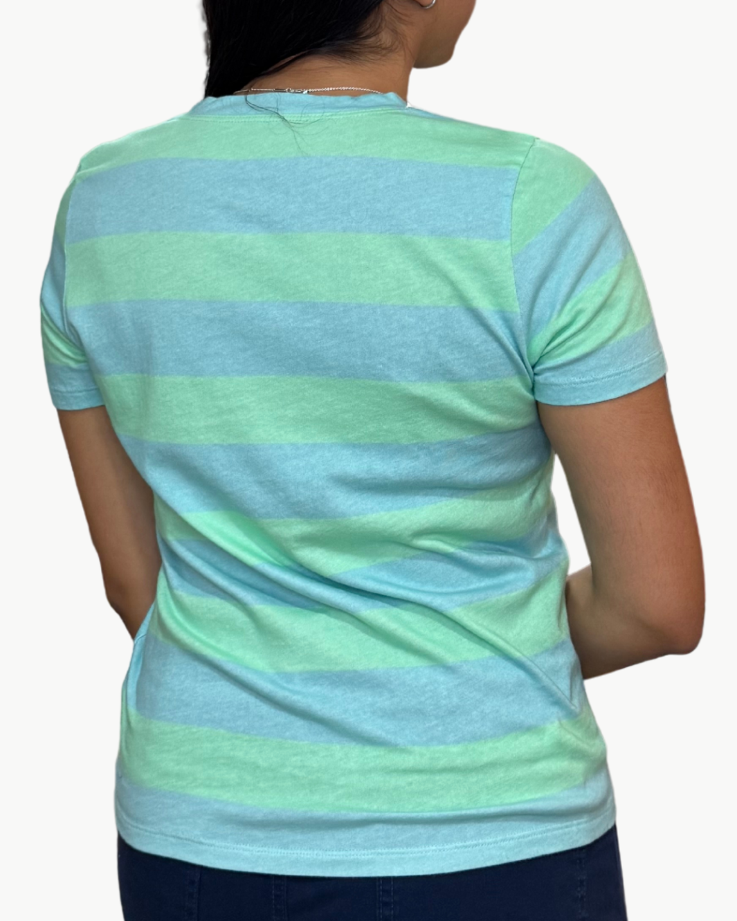 CLASSIC TEE STRIPE IN MINT BLUE STRIPE